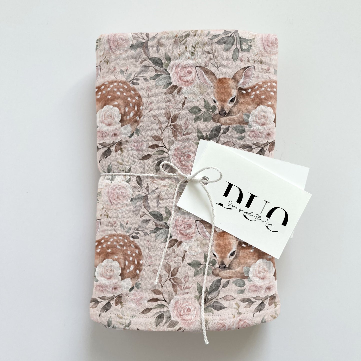 Pink Resting Deer Digital Seamless Pattern