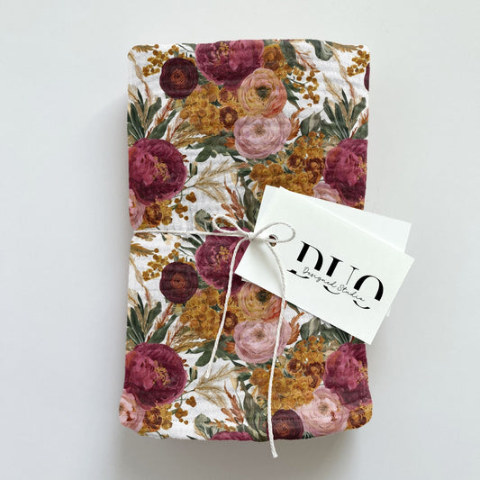 Rich Autumn Floral Digital Seamless Pattern