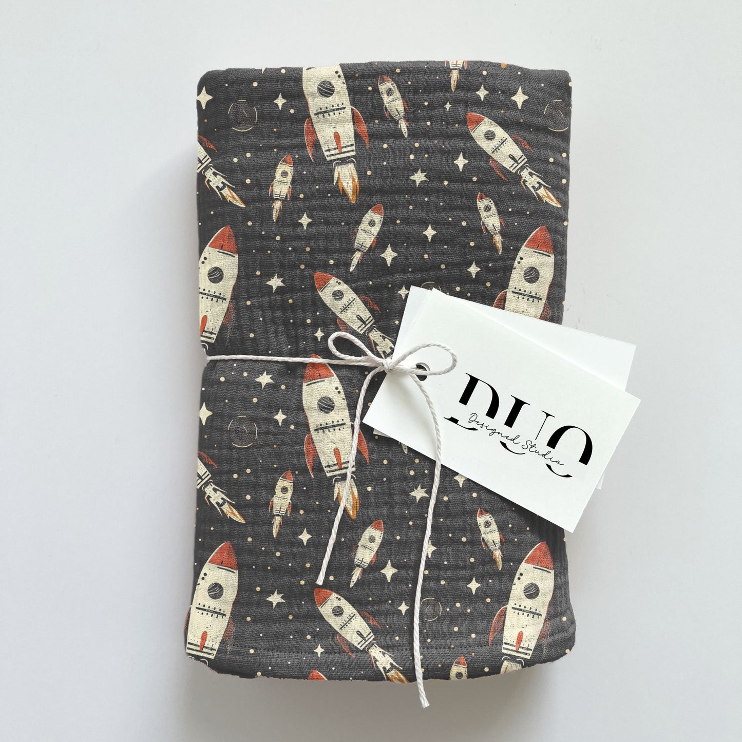 Space Rockets Digital Seamless Pattern