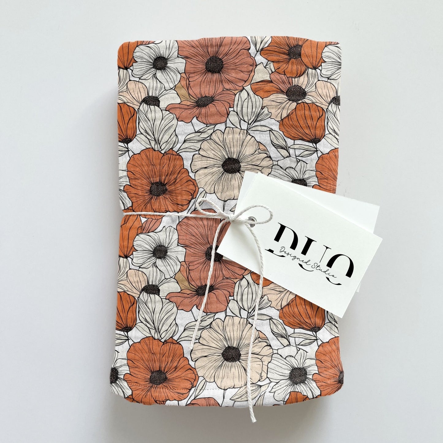 Rust Flowers Digital Seamless Pattern