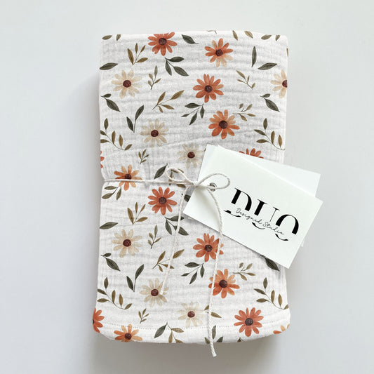 Rust & Coral Blooms Digital Seamless Pattern