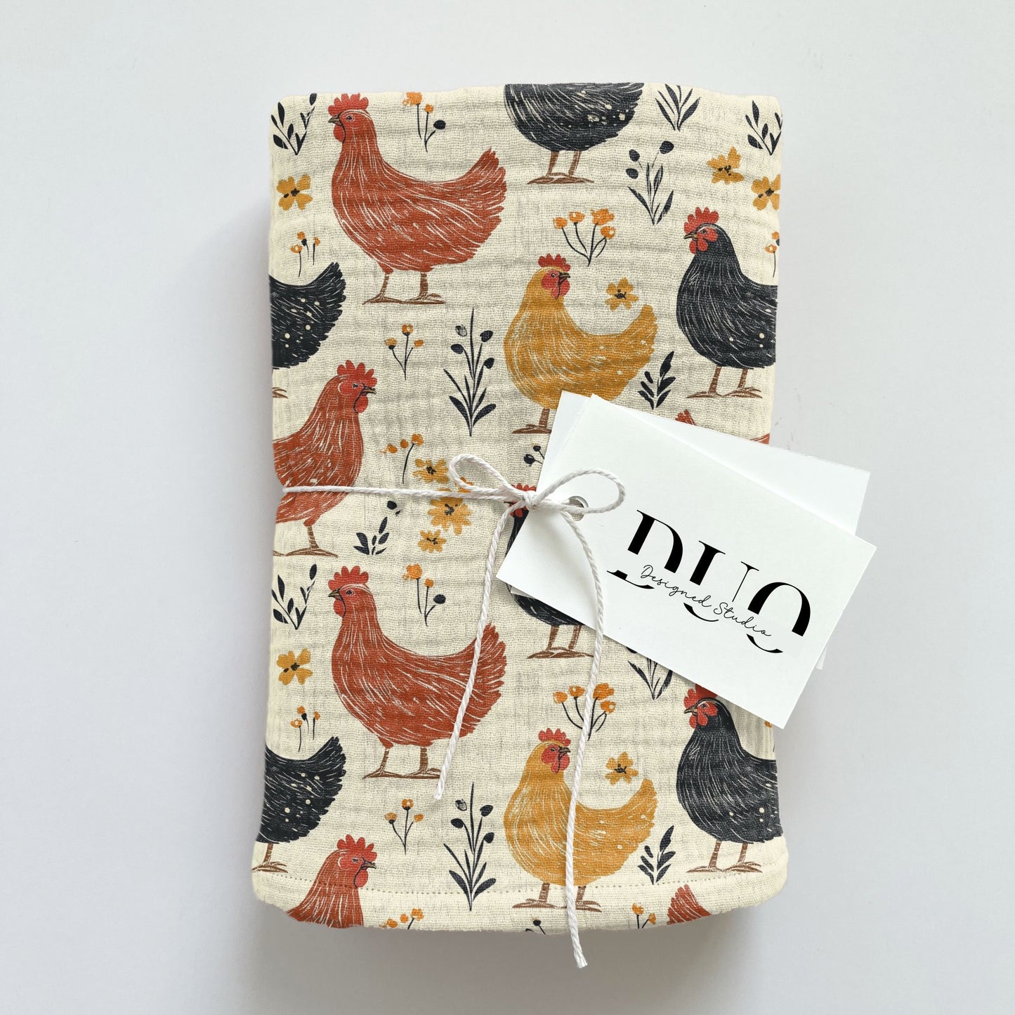 Rustic Chickens Digital Seamless Pattern