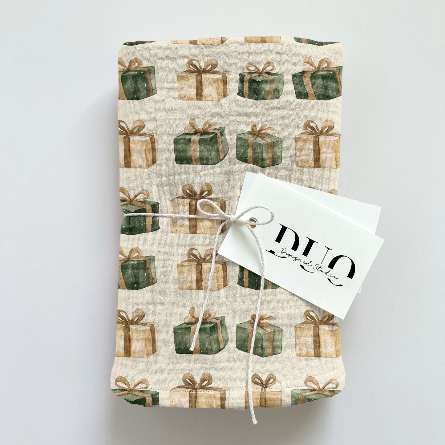 Rustic Christmas Presents Digital Seamless Pattern