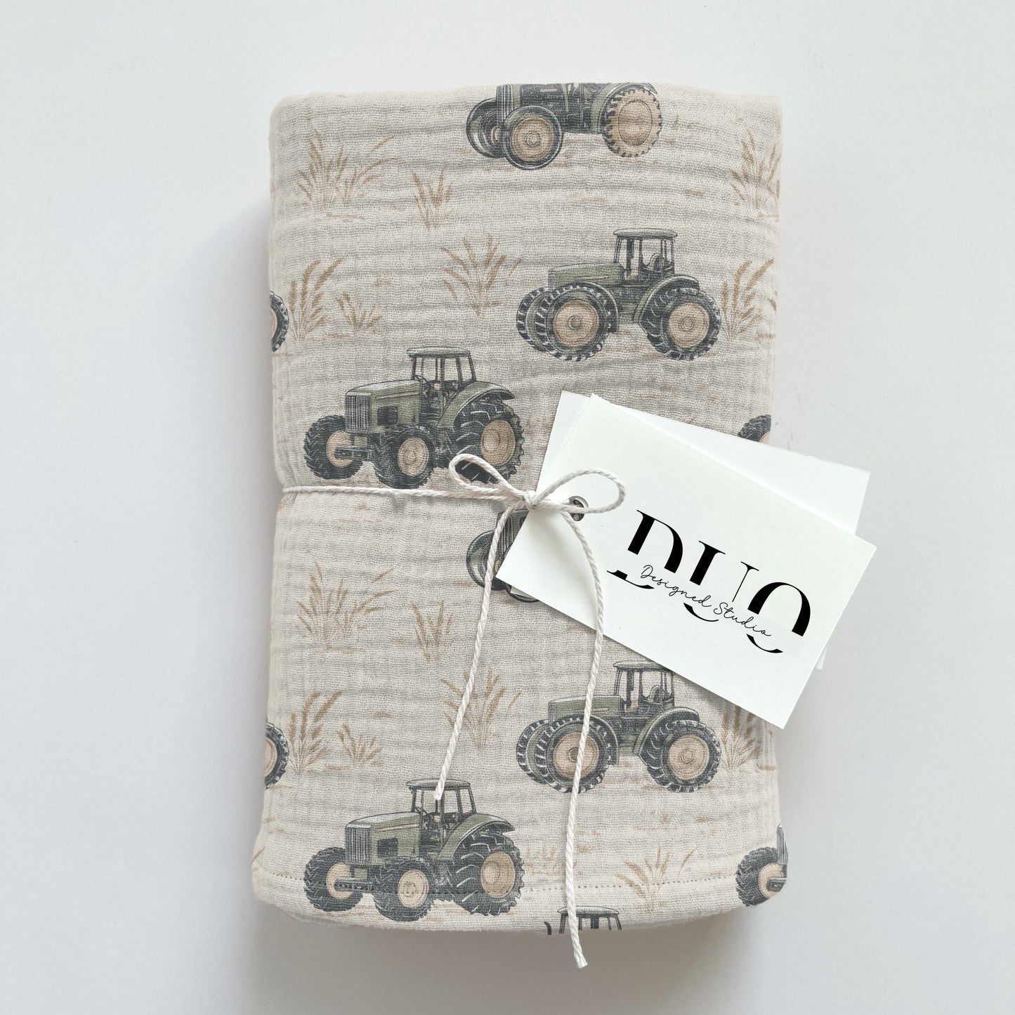 Rustic Tractors Digital Seamless Pattern