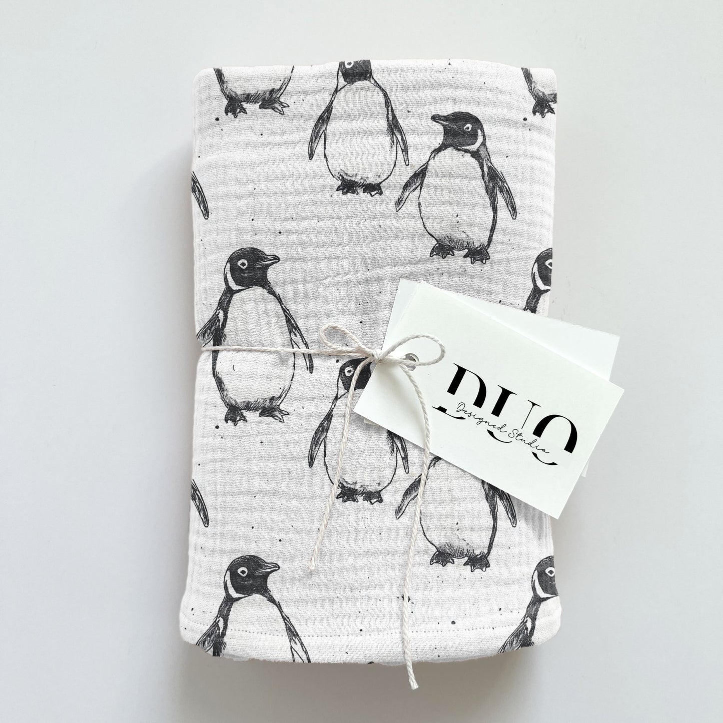 Sketched Penguins Digital Seamless Pattern