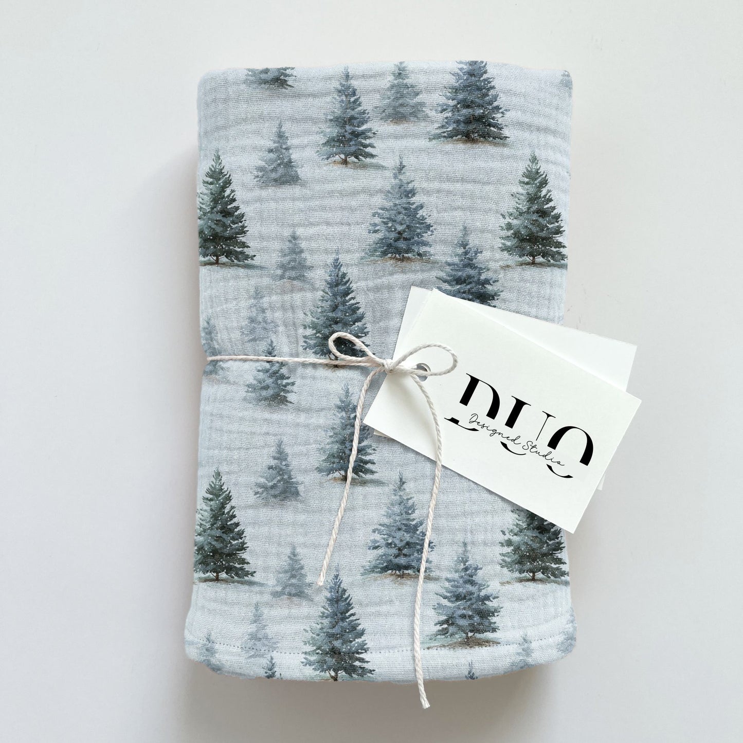 Snowy Forest Christmas Trees Digital Seamless Pattern