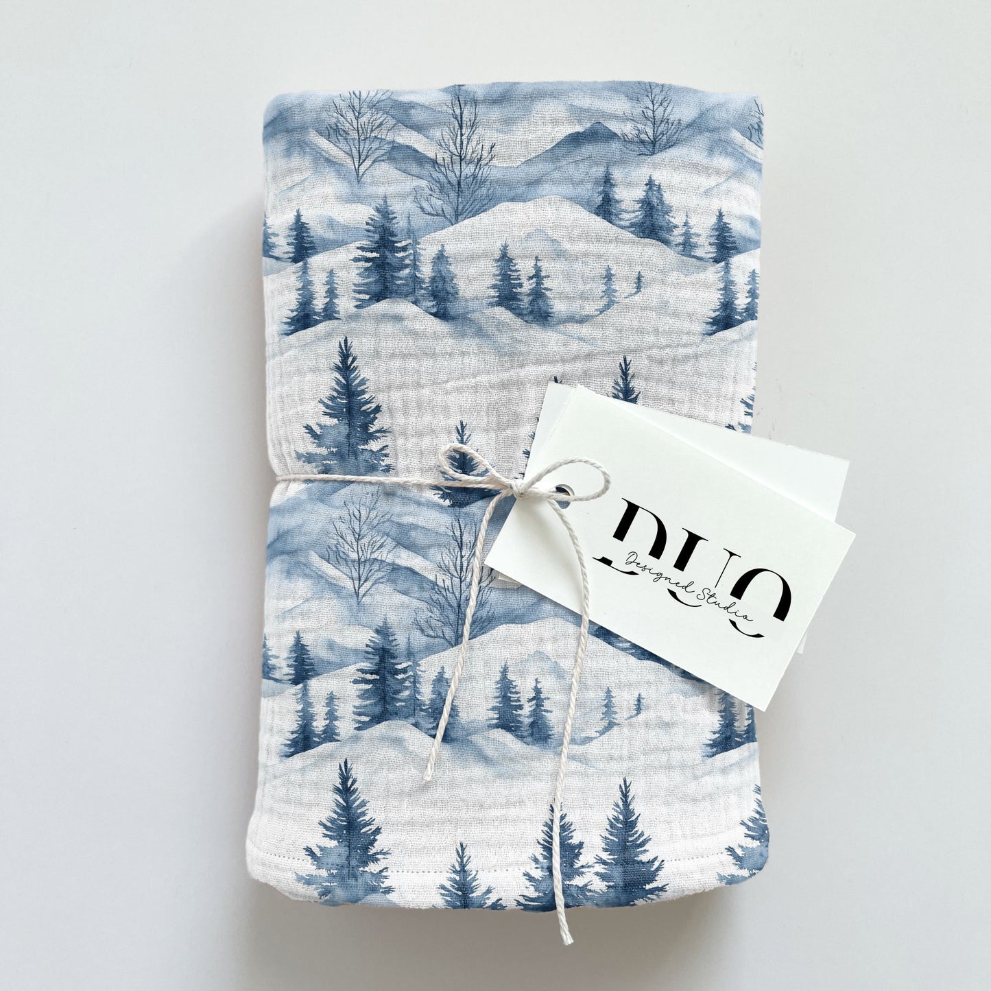 Snowy Mountains Digital Seamless Pattern