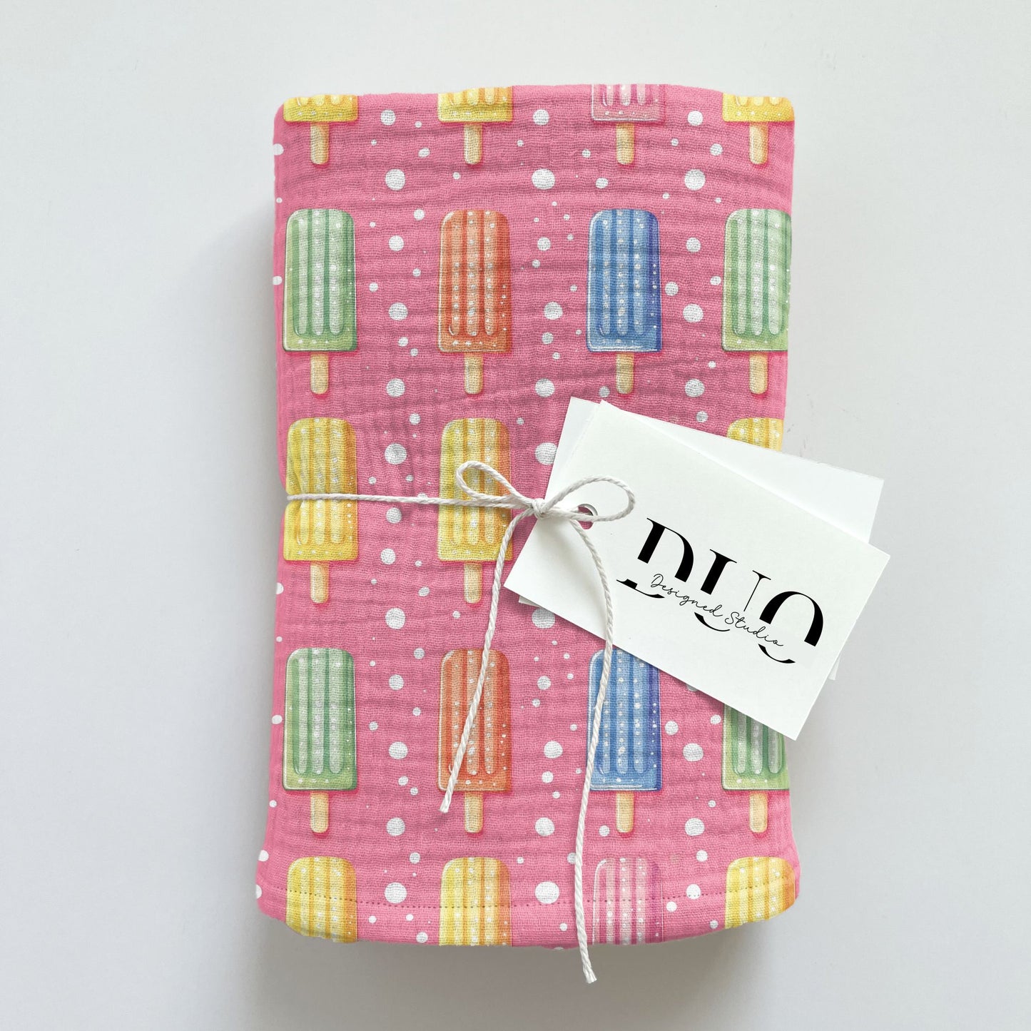 Pink Spotty Ice Lollies Digital Seamless Pattern