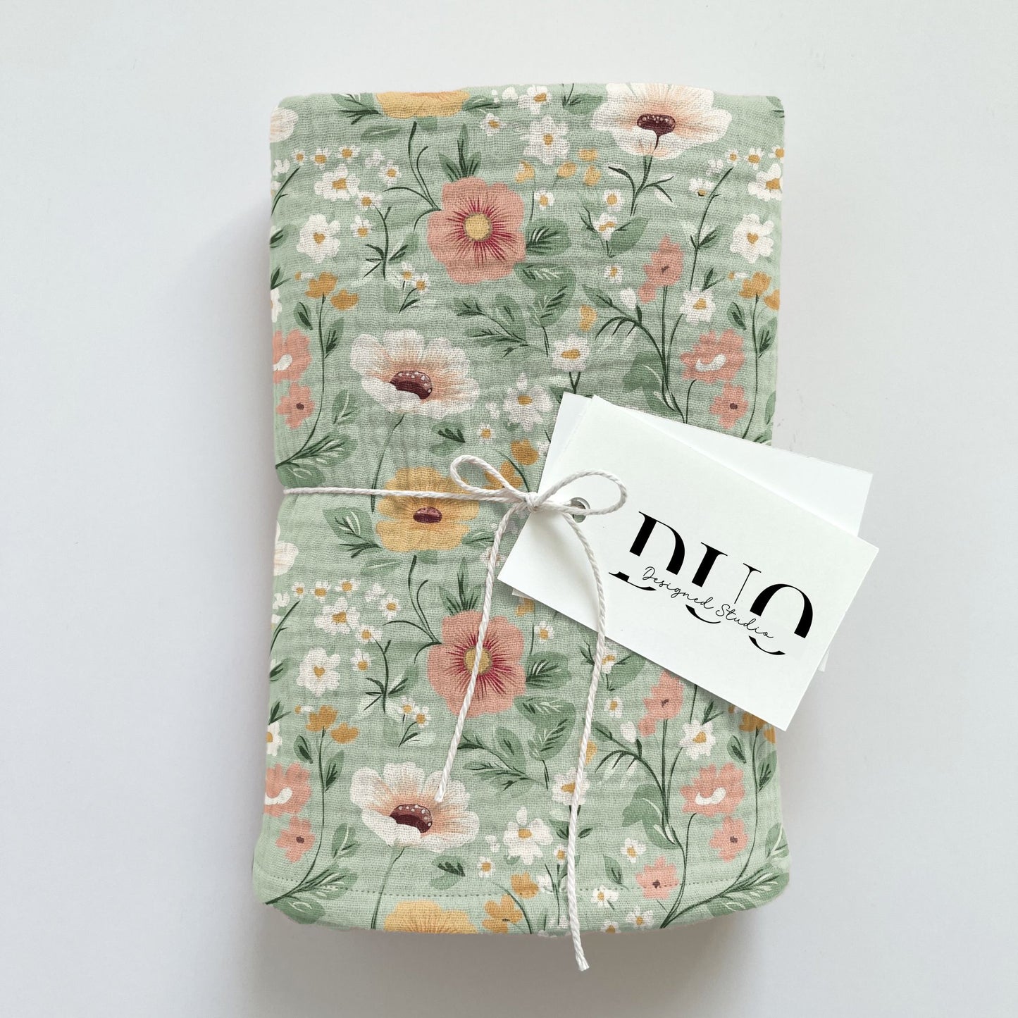 Spring Pink Green Floral Digital Seamless Pattern