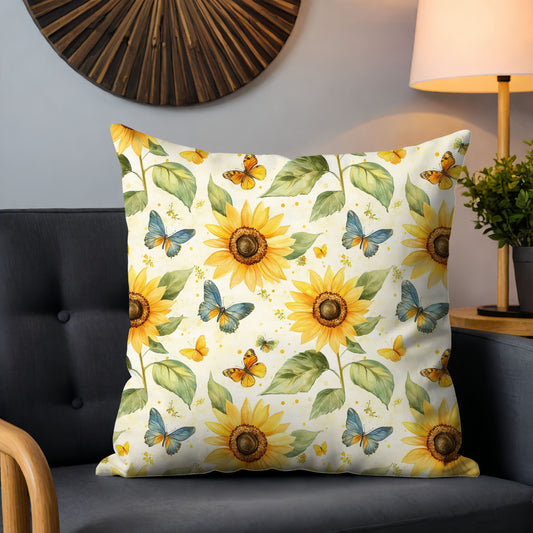 Sunflowers & Butterflies Digital Seamless Pattern