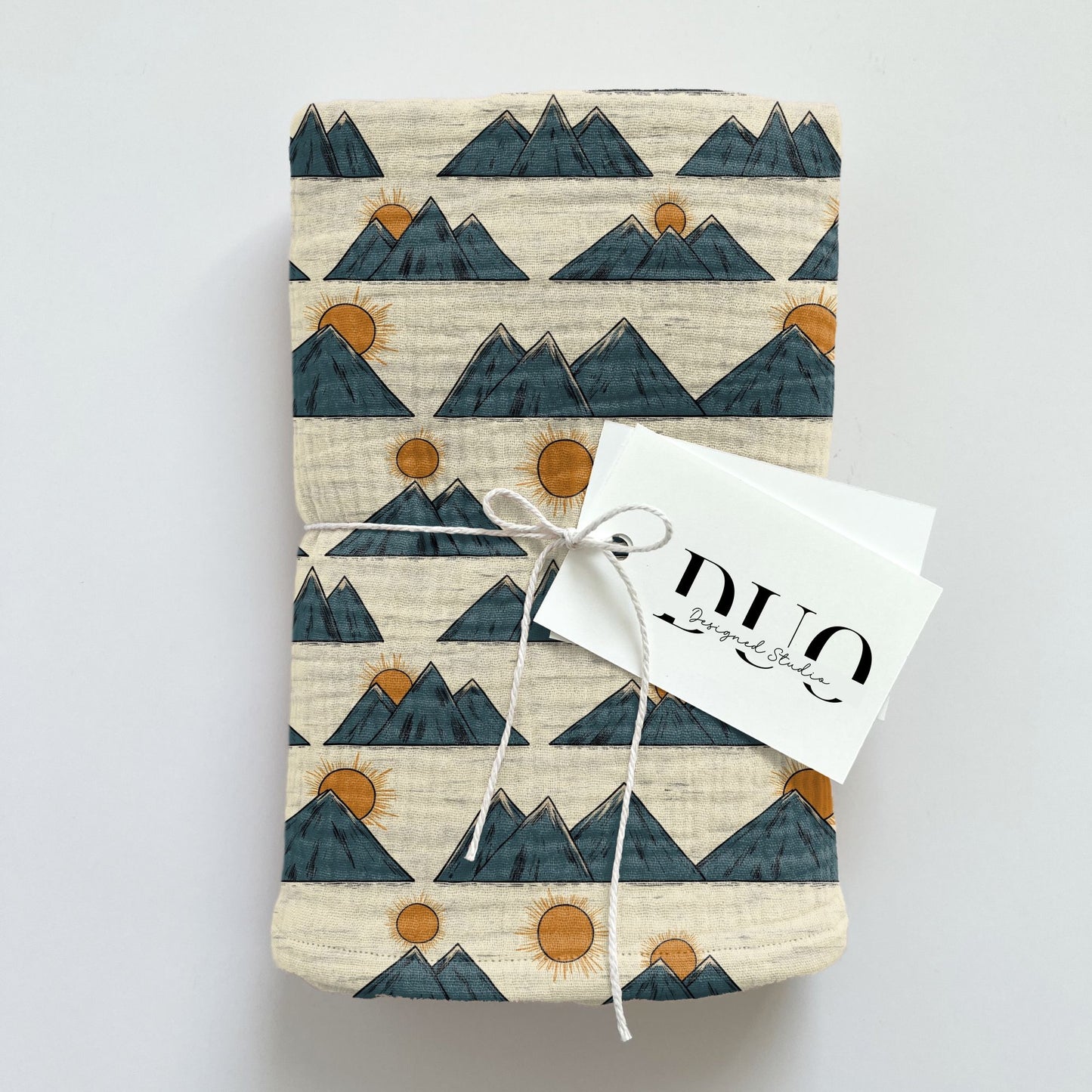 Sunset Mountains Digital Seamless Pattern
