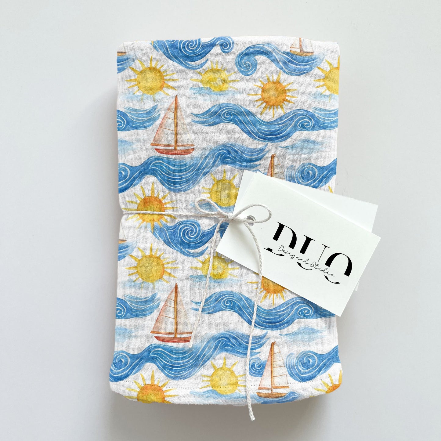 Sunshine Boats Digital Seamless Pattern
