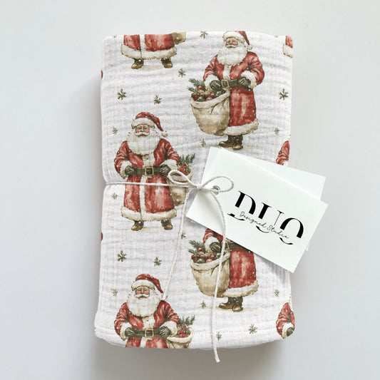 Traditional Father Christmas Digital Seamless Pattern