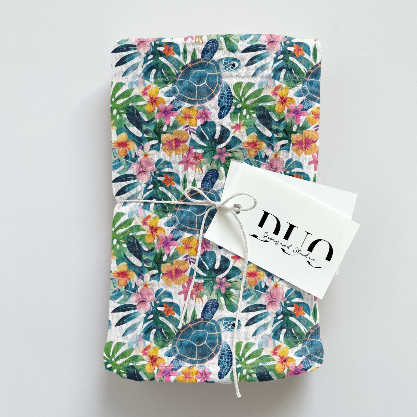 Tropical Turtles Digital Seamless Pattern