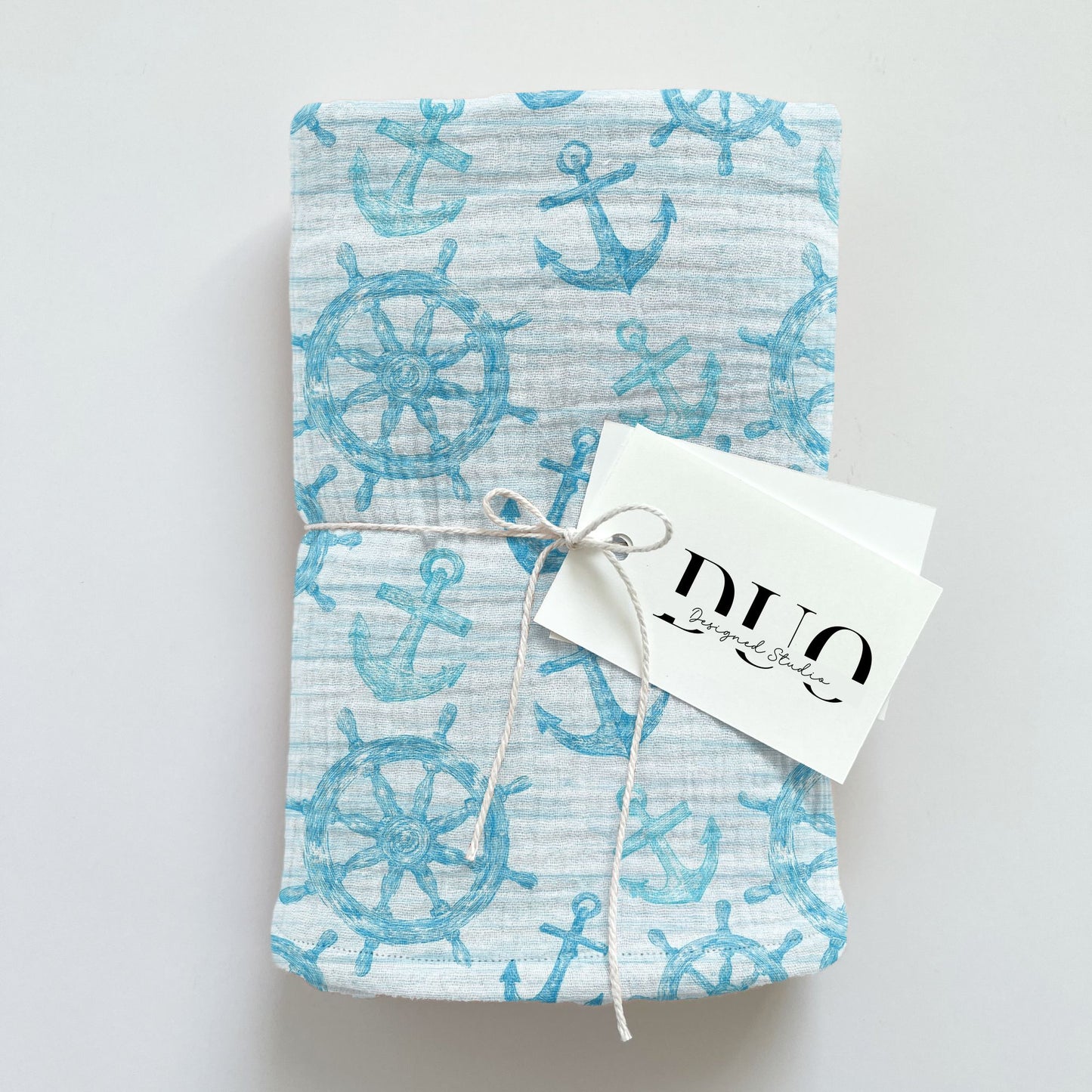 Turquoise Nautical Digital Seamless Pattern