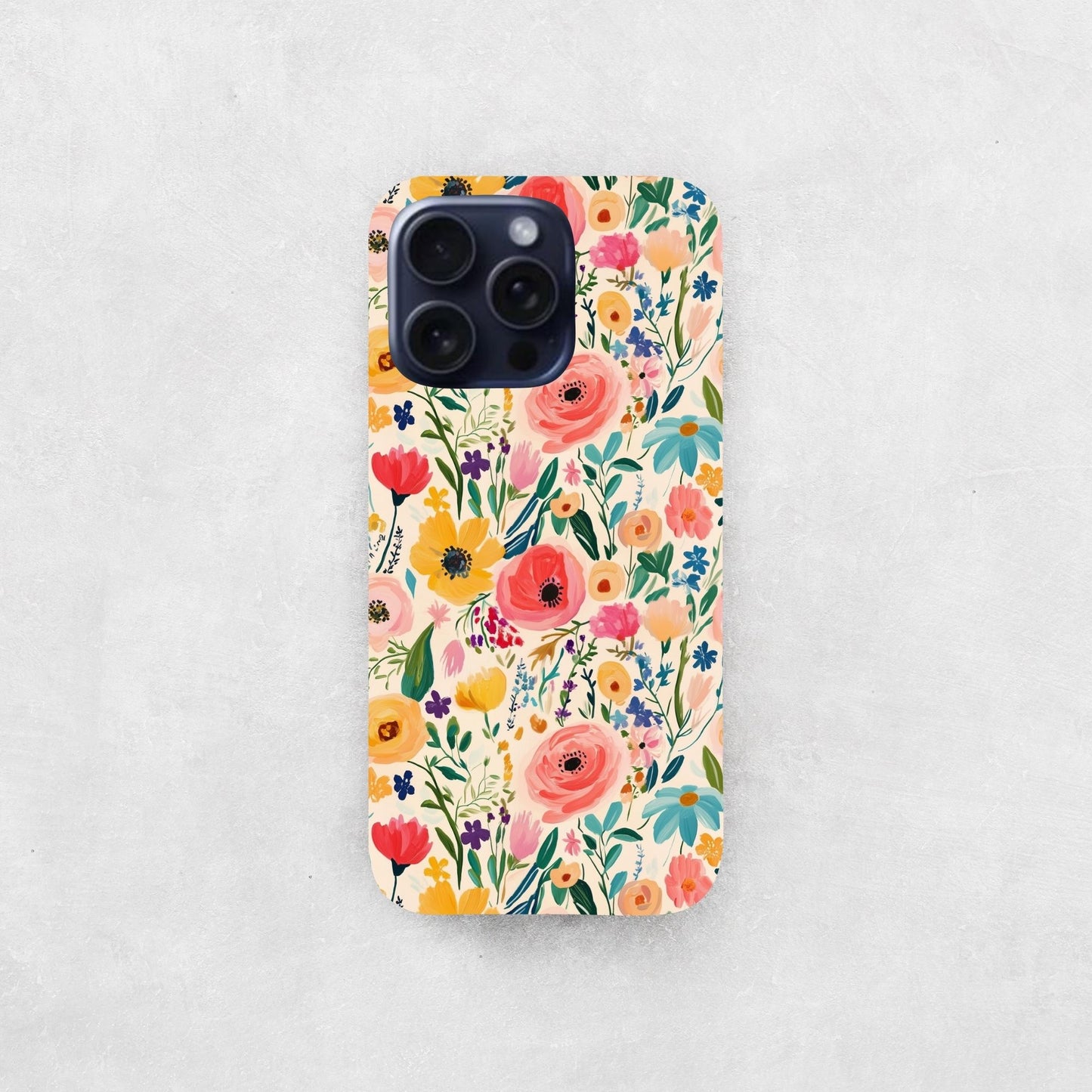Vibrant Summer Floral Digital Seamless Pattern
