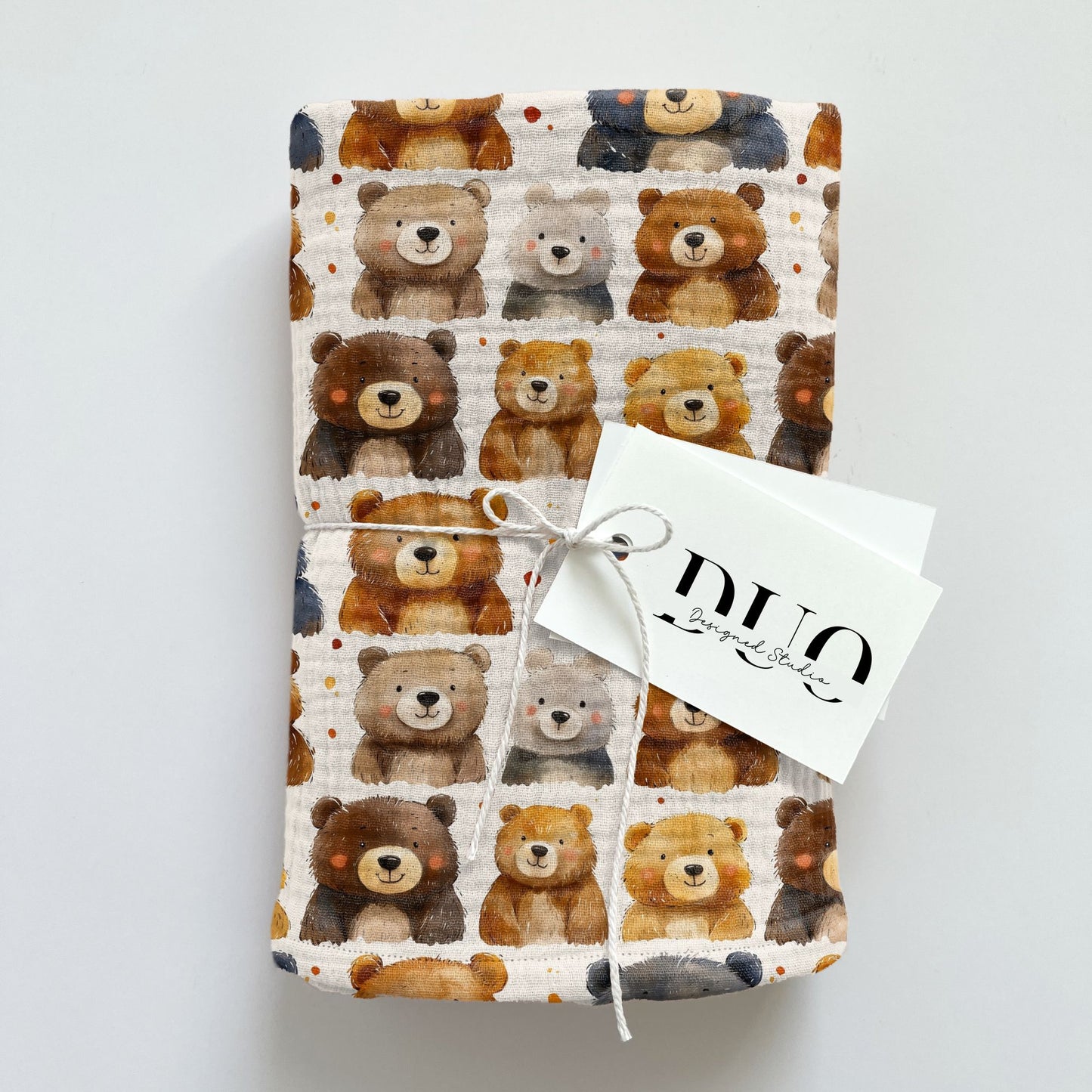 Watercolour Bears Digital Seamless Pattern