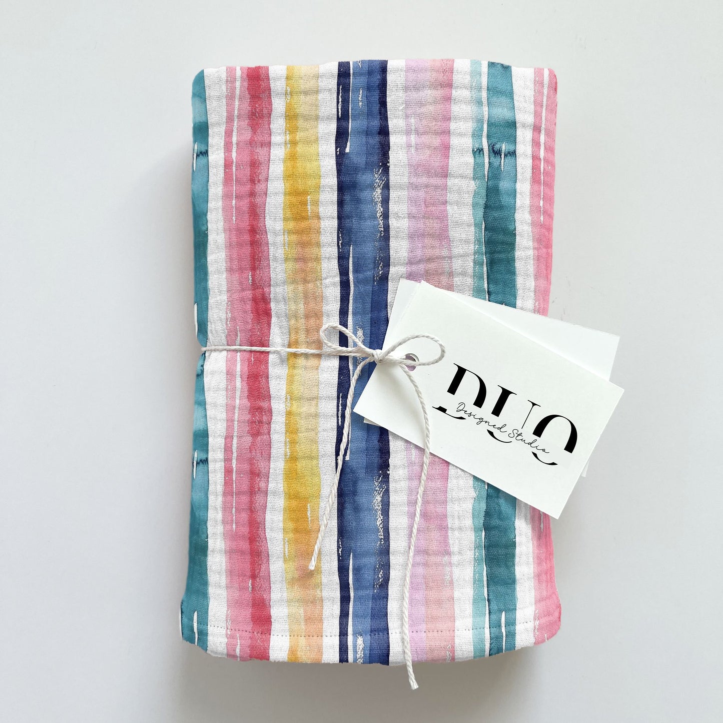 Bright Watercolour Stripes Digital Seamless Pattern