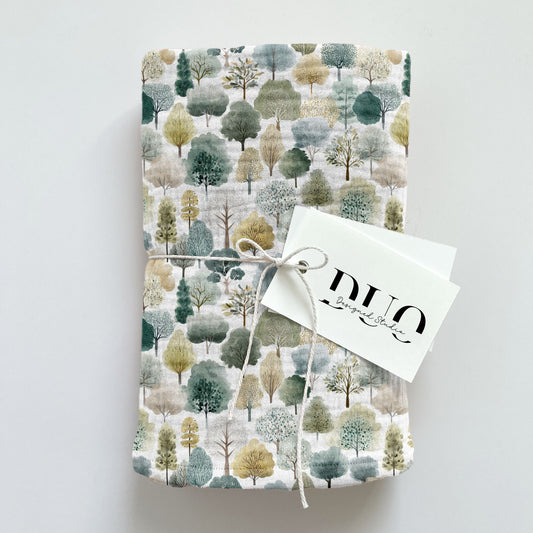 Watercolour Forest Trees Digital Seamless Pattern