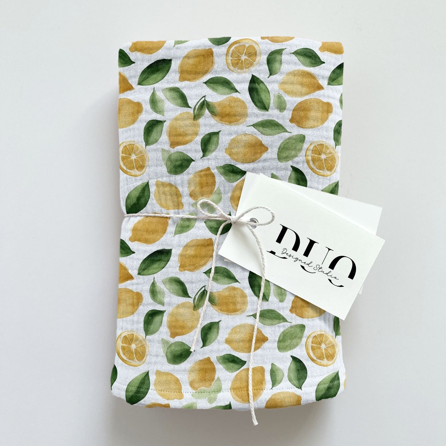 Watercolour Lemons & Leaves Digital Seamless Pattern