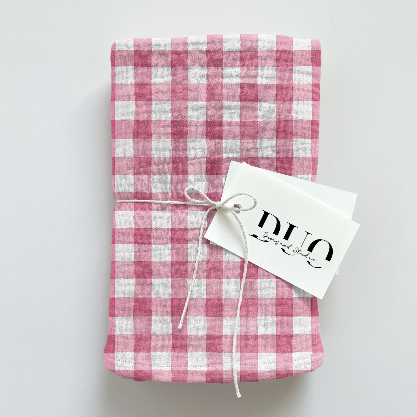 Watercolour Pink Gingham Digital Seamless Pattern