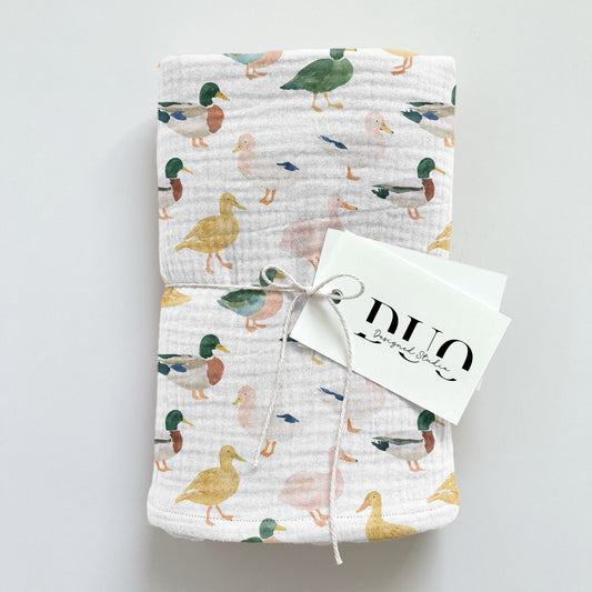 Whimsical Ducks Digital Seamless Pattern