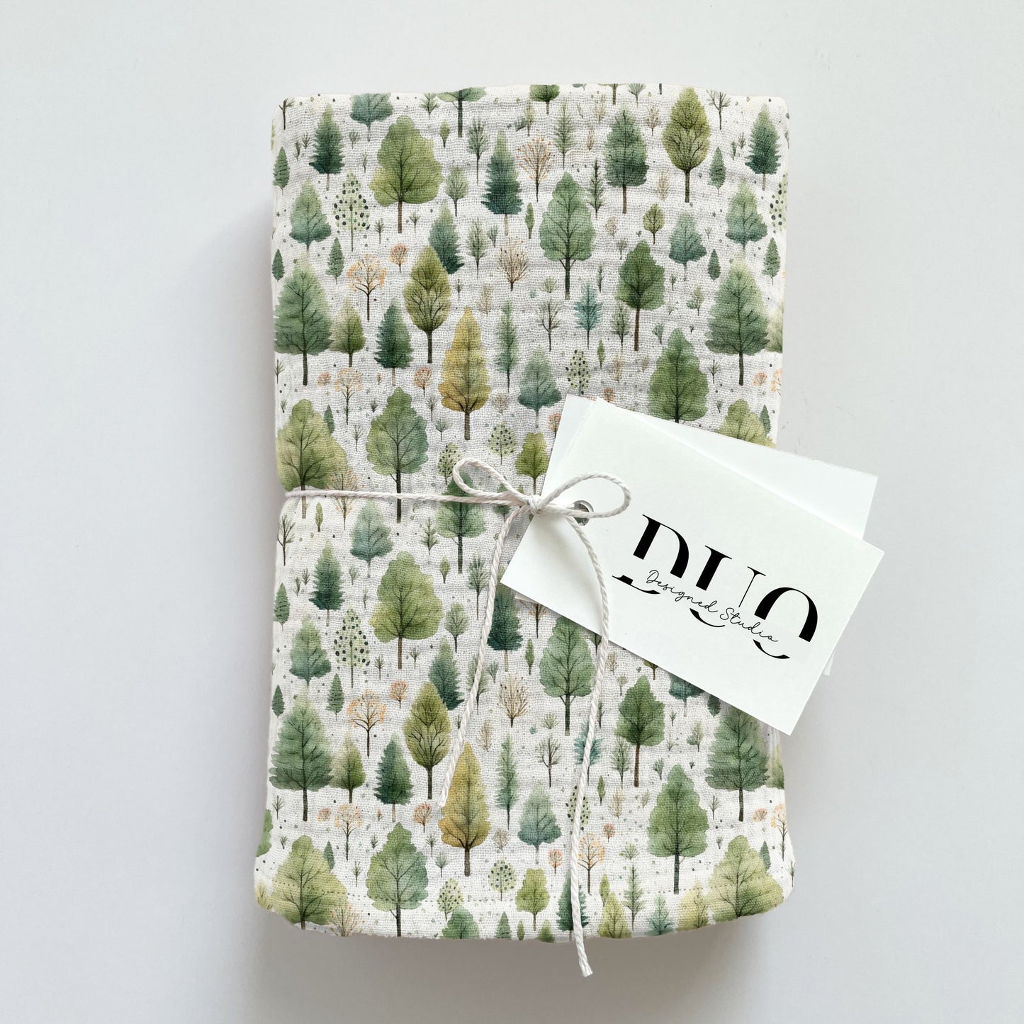 Woodland Trees Digital Seamless Pattern