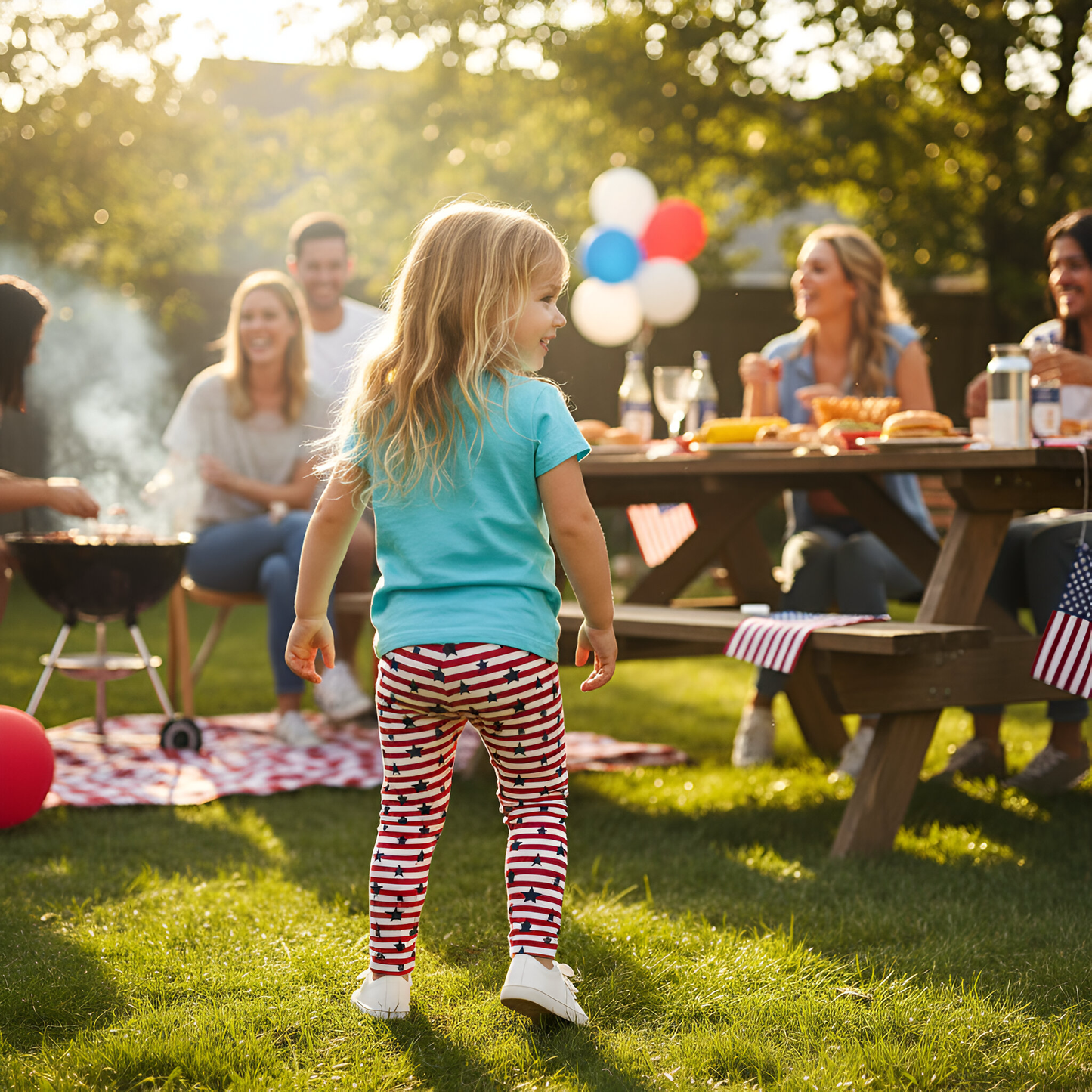 American Stars & Stripes Digital Seamless Pattern