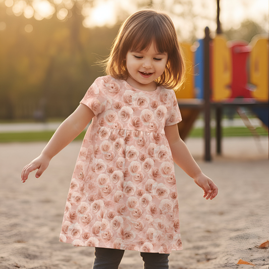 Blush Pink Roses Digital Seamless Pattern