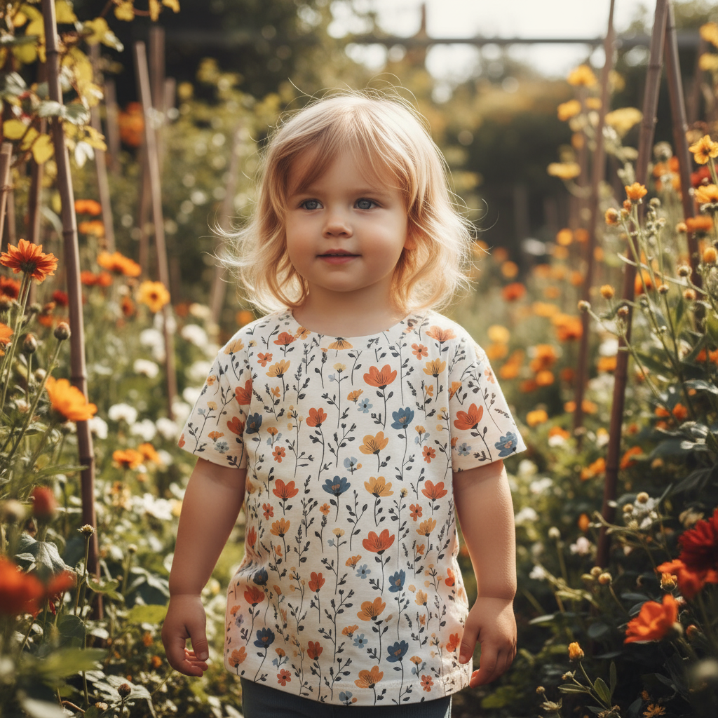 Primary Blooms Digital Seamless Pattern