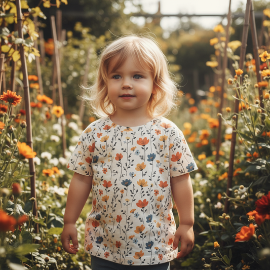 Primary Blooms Digital Seamless Pattern