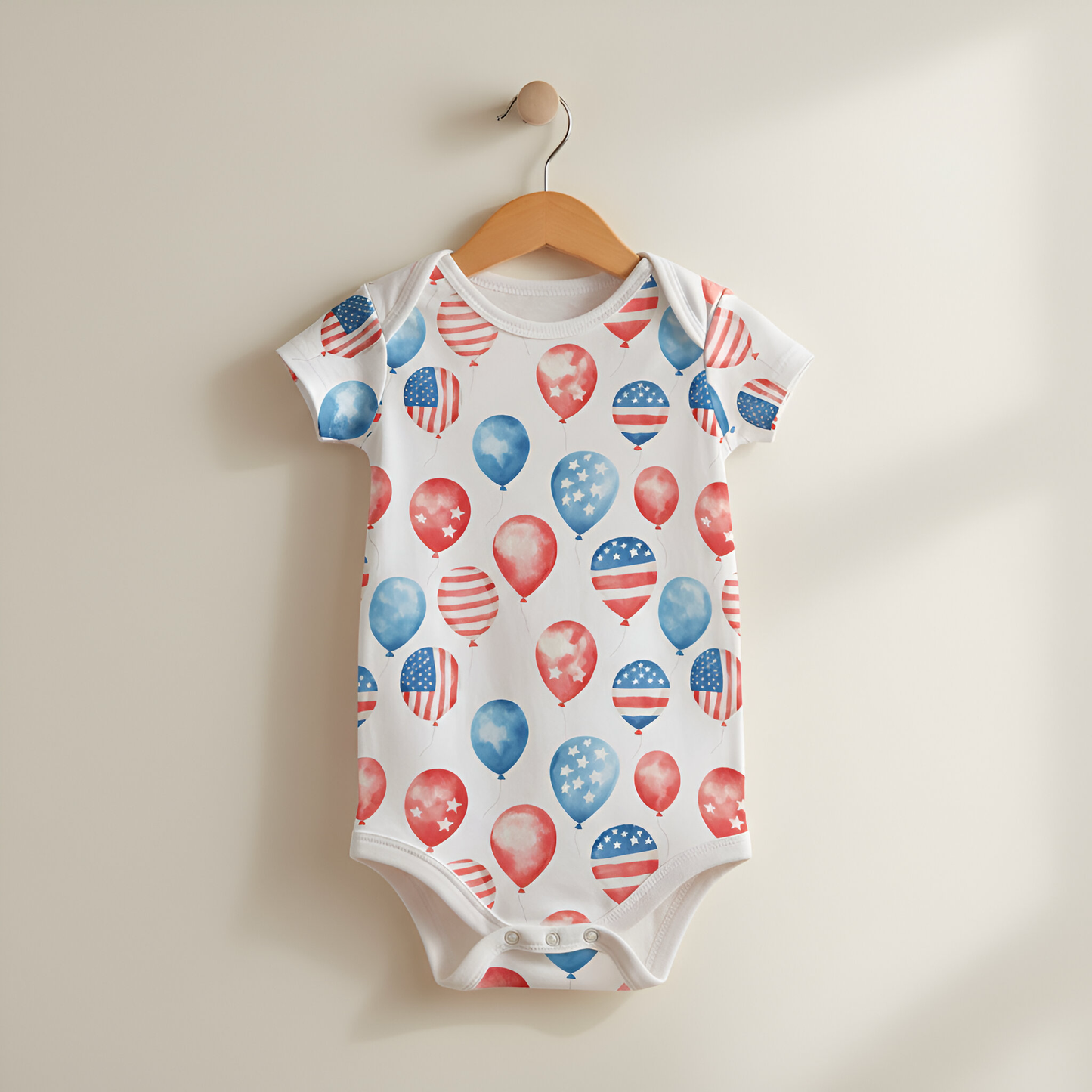 Patriotic Balloons Digital Seamless Pattern