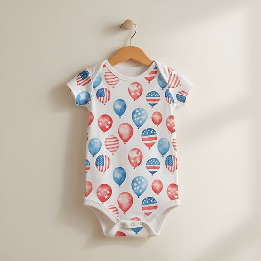 Patriotic Balloons Digital Seamless Pattern