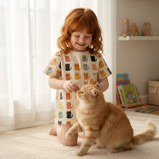 Cute Kittens Digital Seamless Pattern