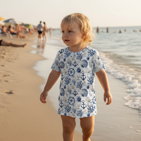 Coastal Nautical Digital Seamless Pattern