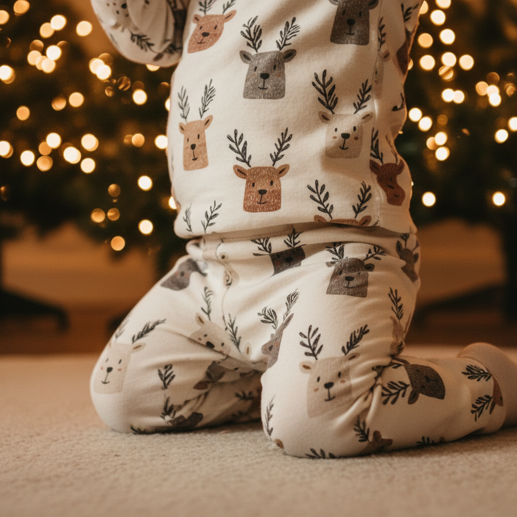 Simple Reindeer Faces Digital Seamless Pattern