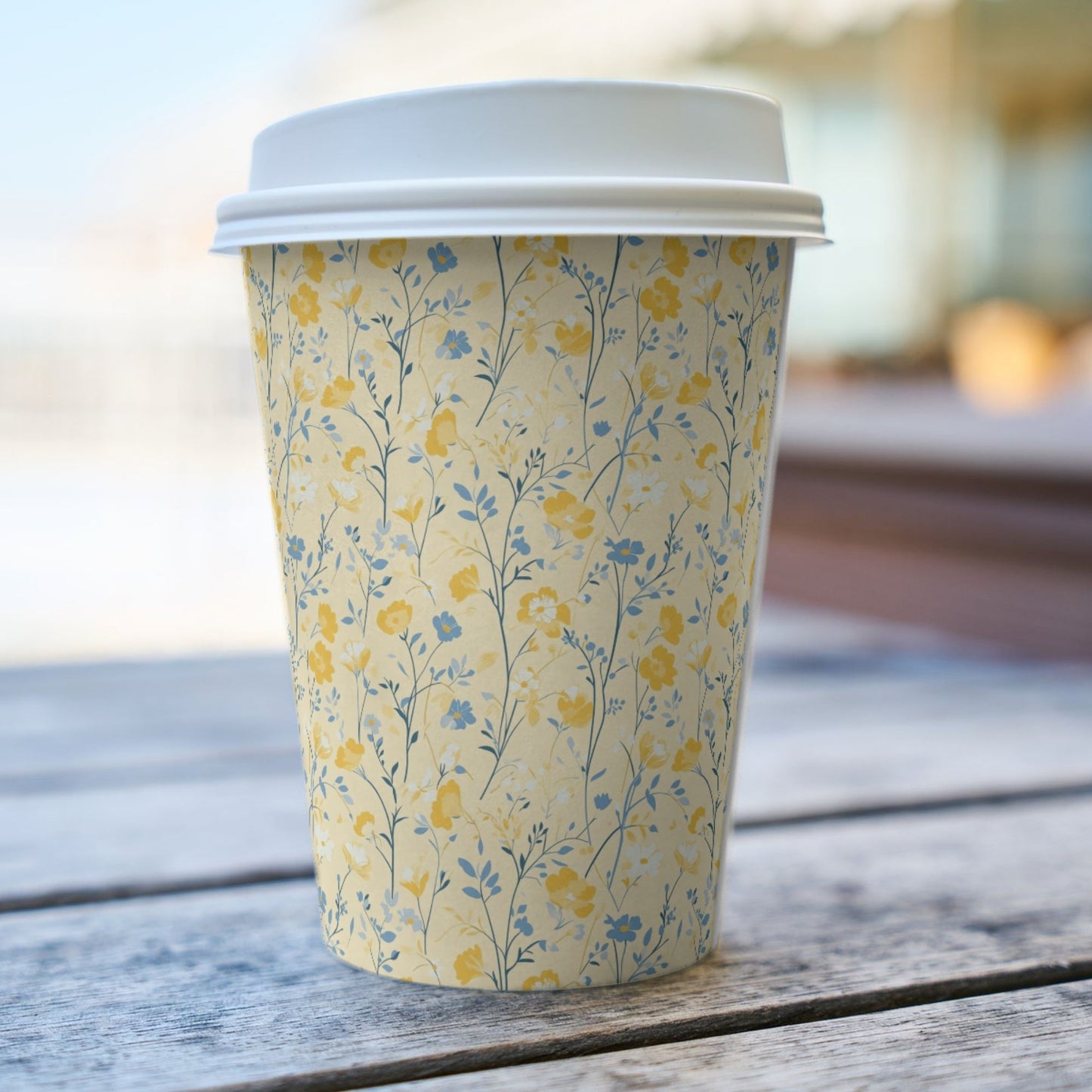 Yellow Floral Digital Seamless Pattern