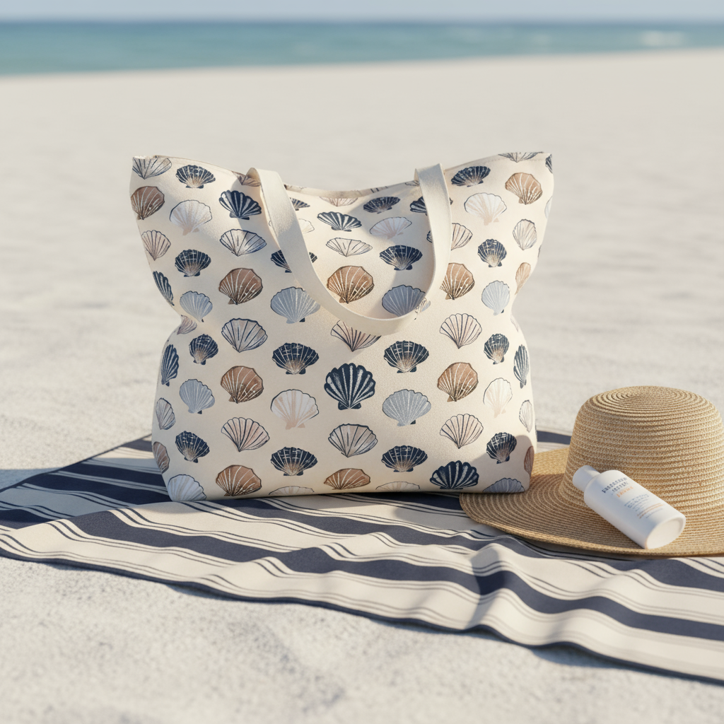 Beach Shells Digital Seamless Pattern