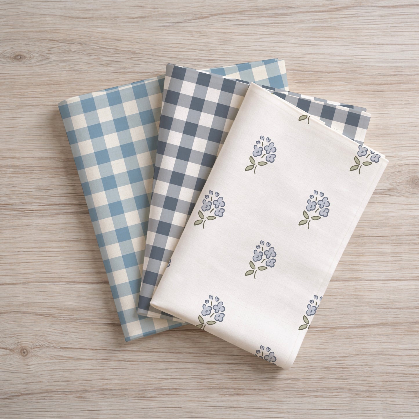 Simple Blue Bunches White