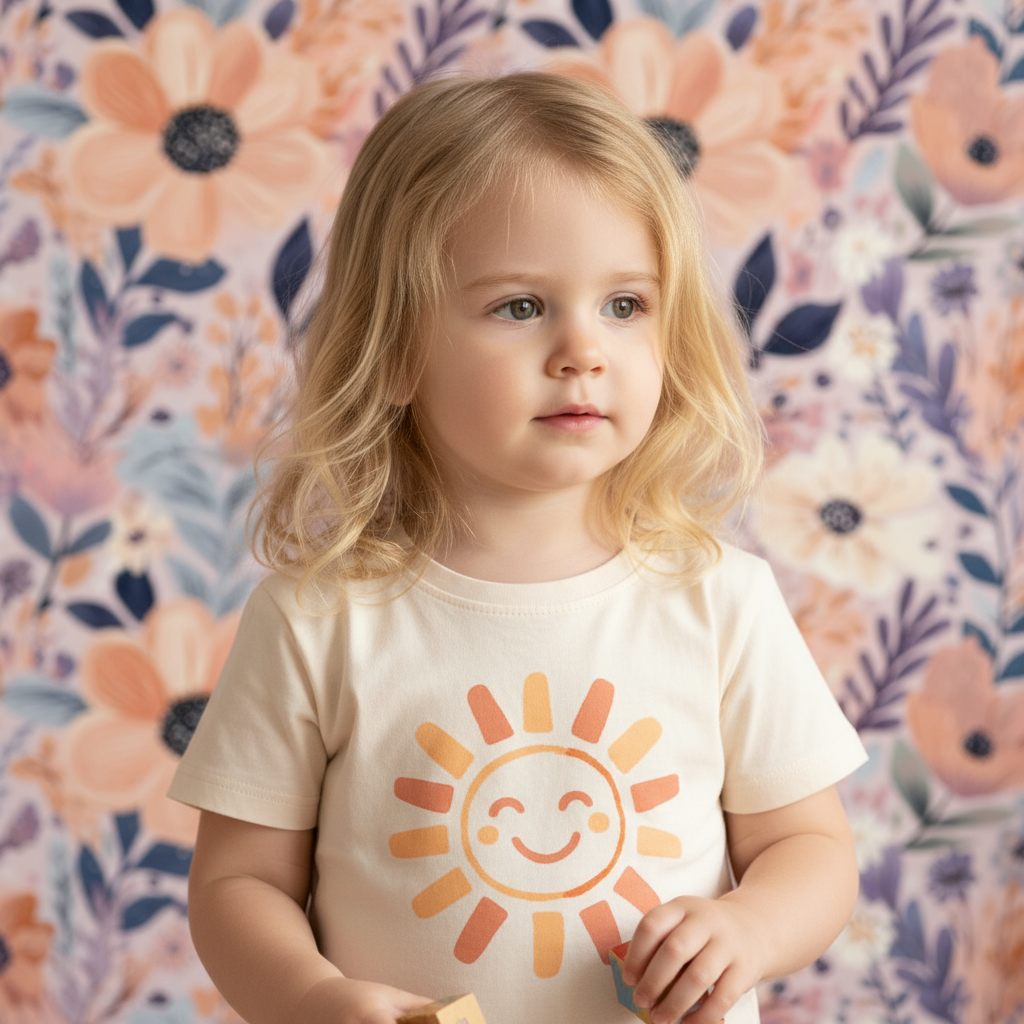 Peach & Violet Floral Digital Seamless Pattern