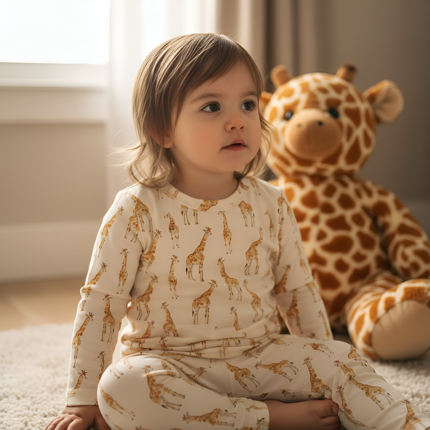 Cute Giraffes Digital Seamless Pattern