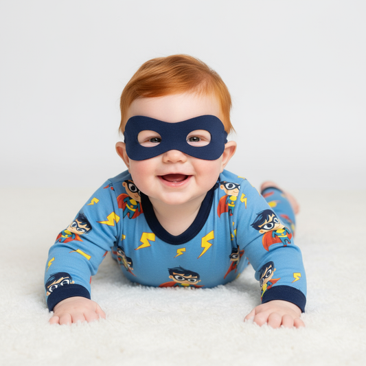 Superhero Boy Digital Seamless Pattern