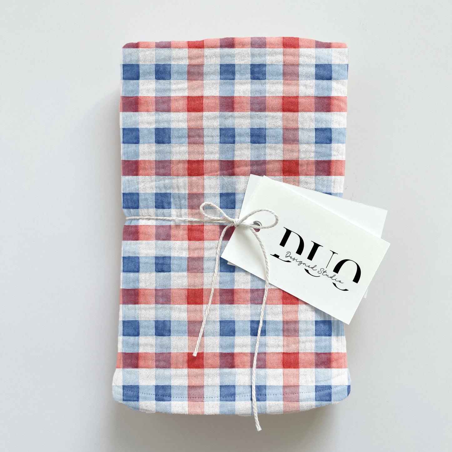4th July Red & Blue Gingham Digital Seamless Pattern