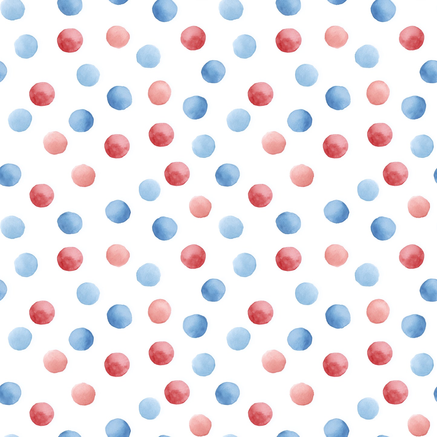 4th July Red & Blue Spots Digital Seamless Pattern