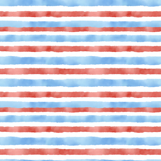 4th July Red & Blue Stripes Digital Seamless Pattern