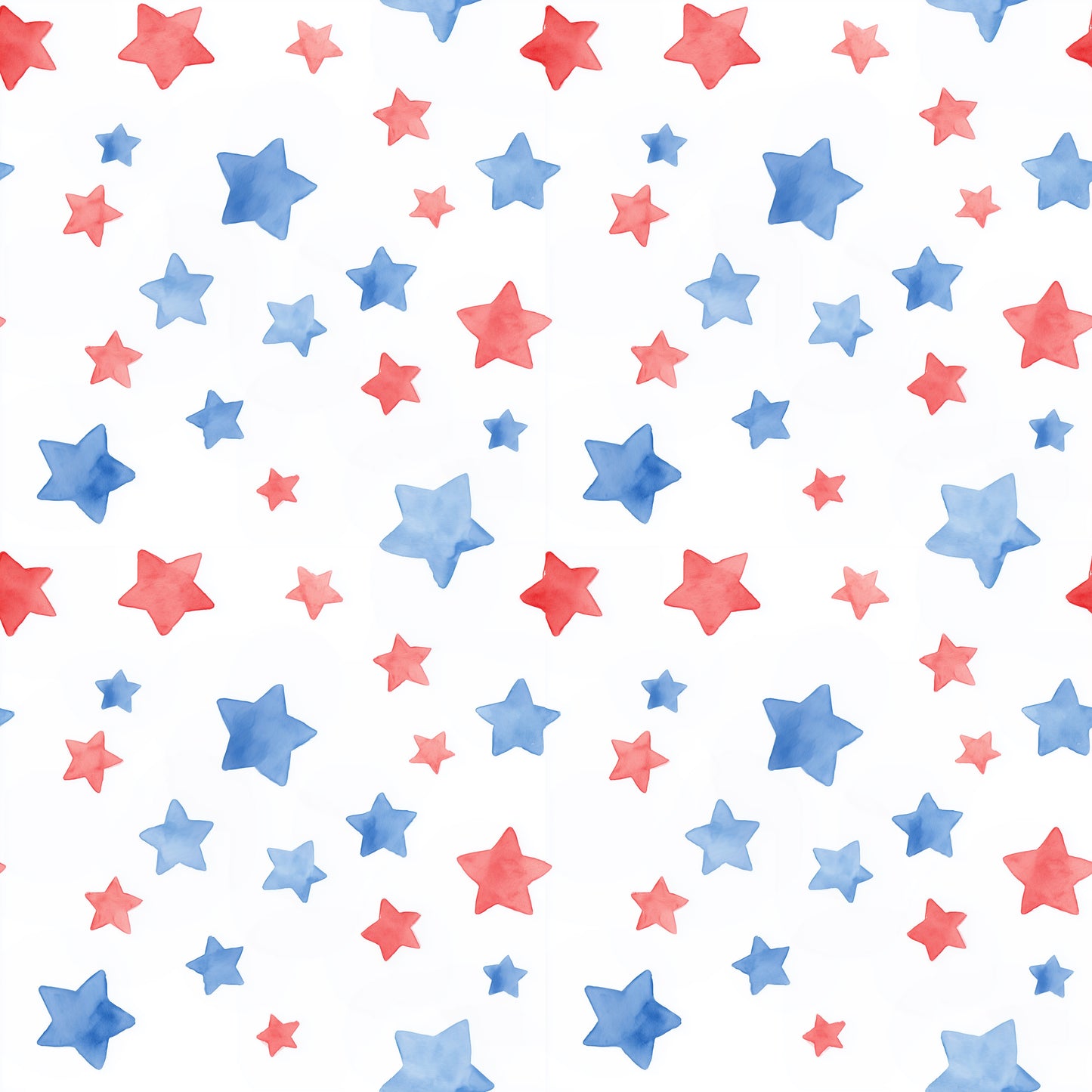 4th July Stars Digital Seamless Pattern