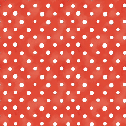 4th July White Dots on Red Digital Seamless Pattern