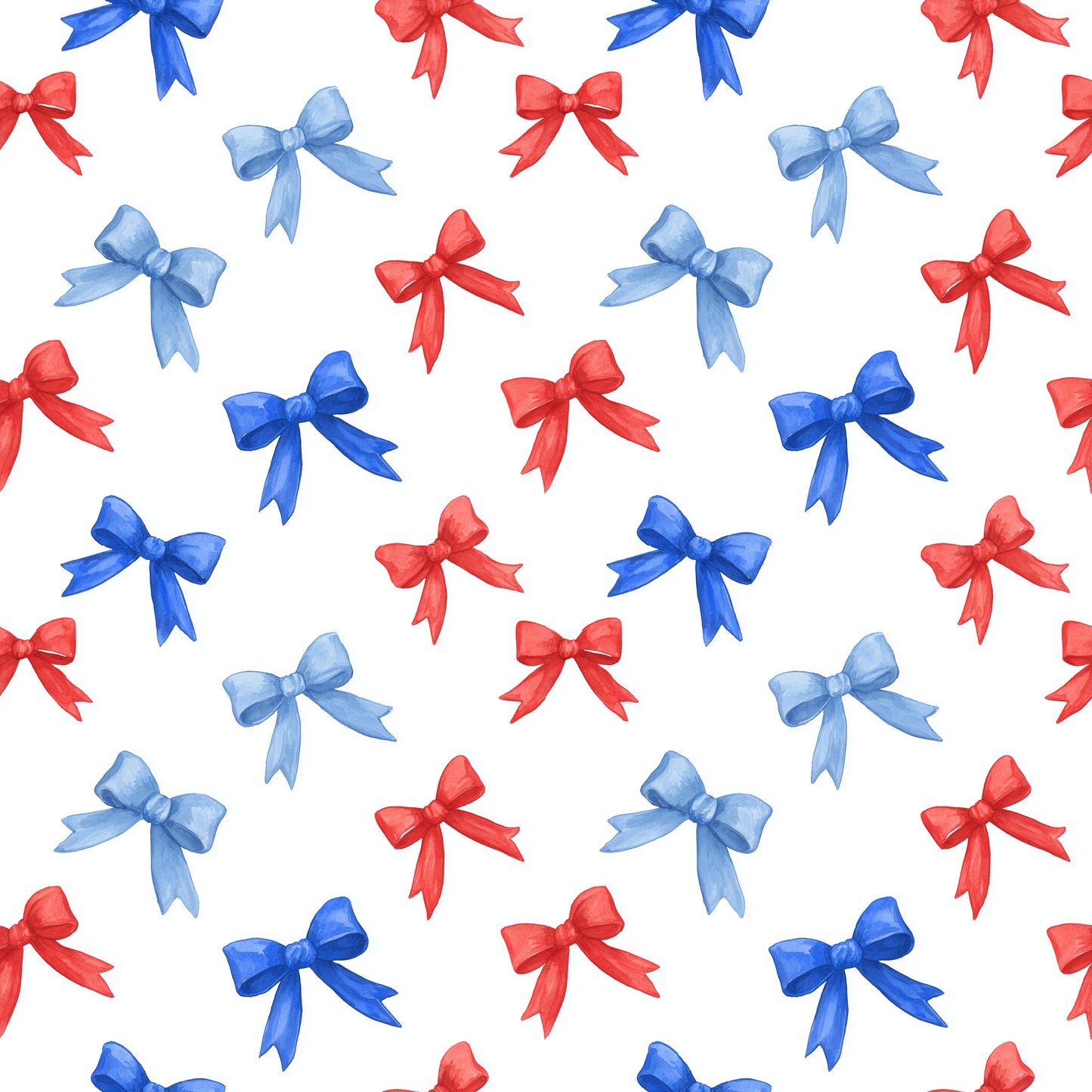 4th July Coquette Bows Digital Seamless Pattern