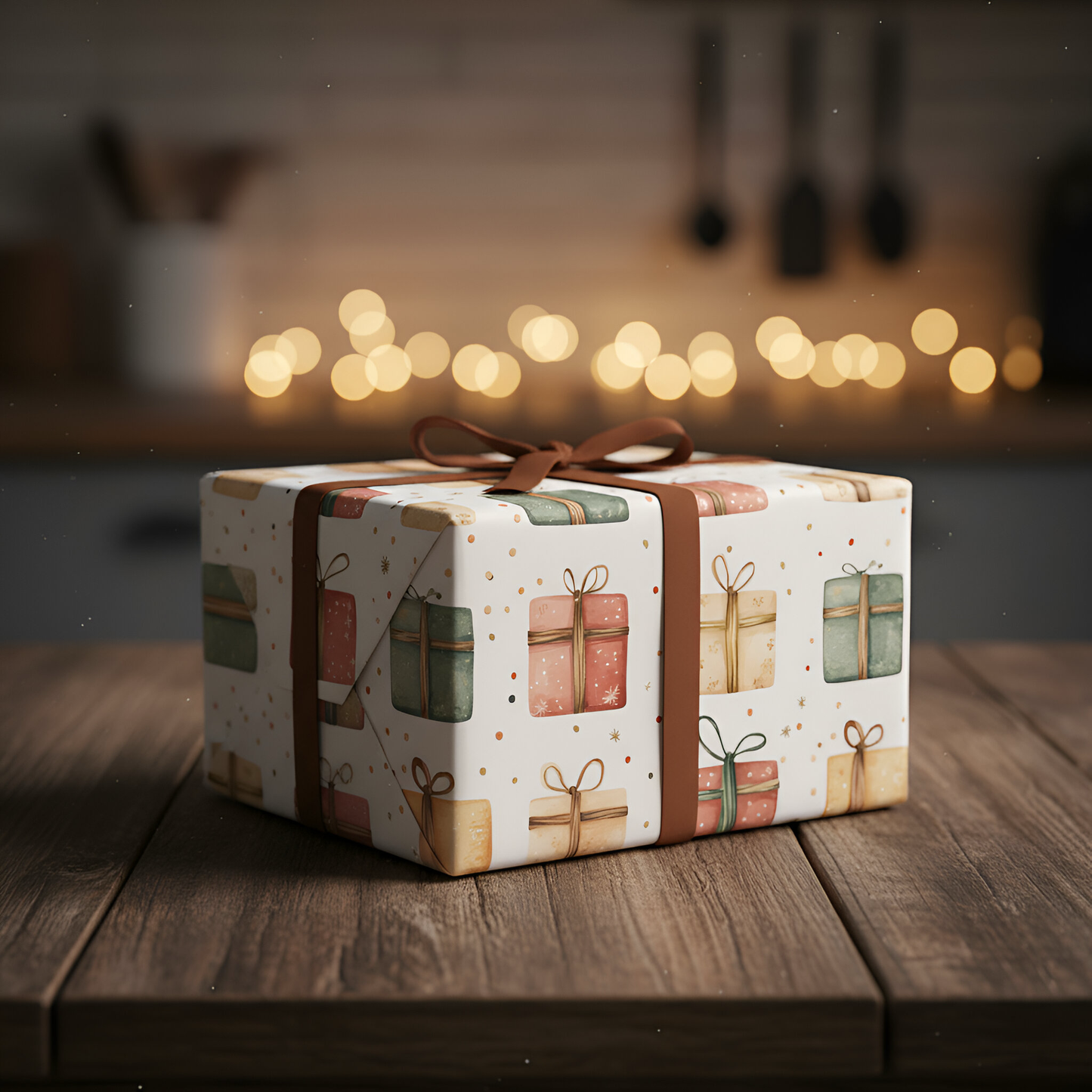Christmas Gifts & Presents Digital Seamless Pattern