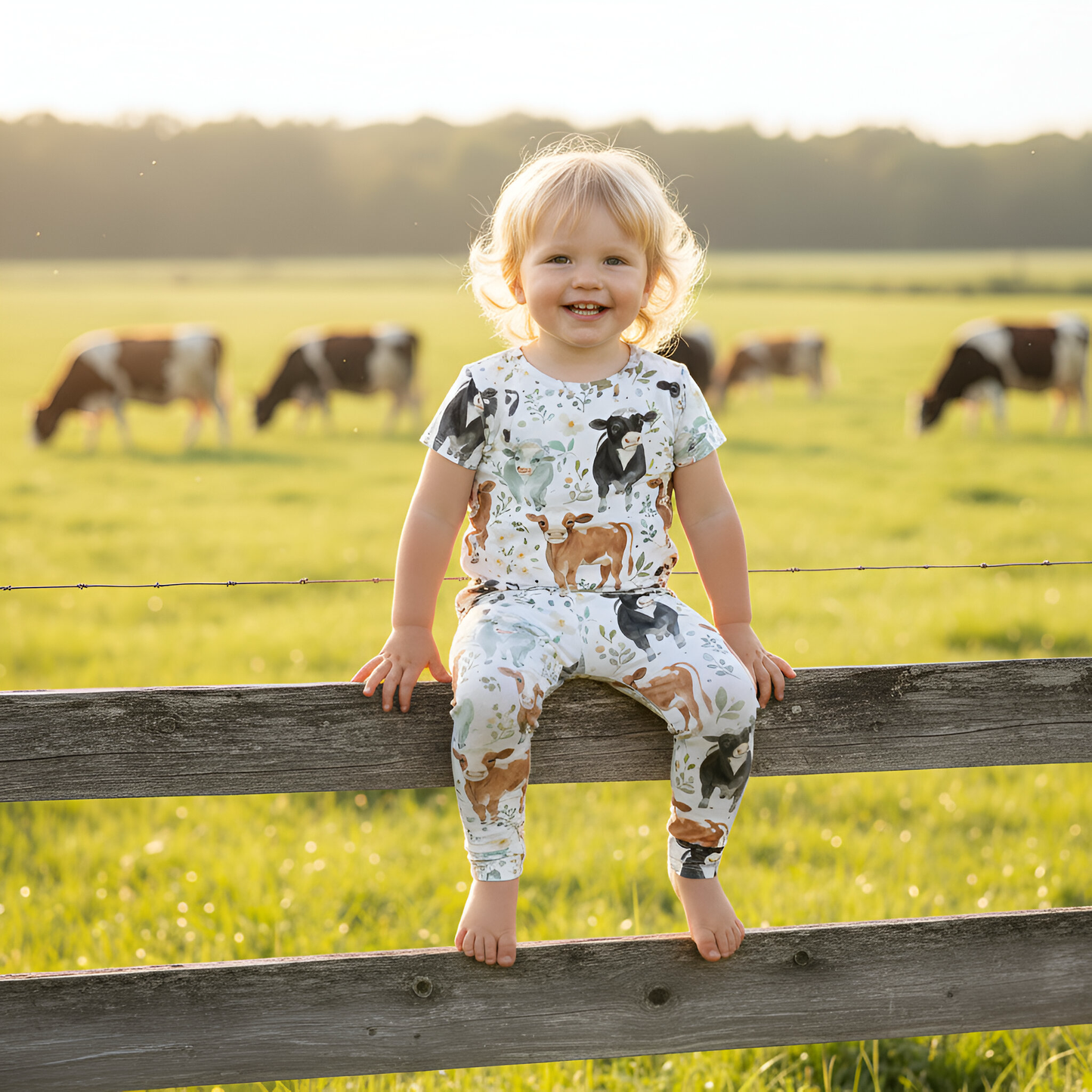 Cows & Daisies Digital Seamless Pattern